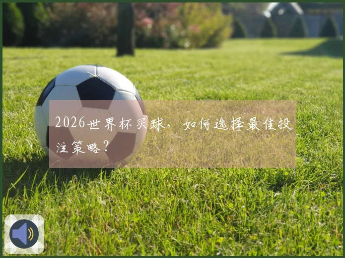2026世界杯买球，如何选择最佳投注策略？