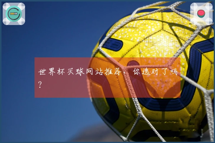 世界杯买球网站推荐，你选对了吗？